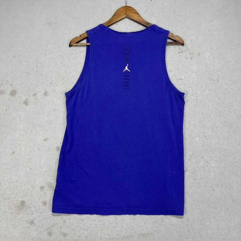 Nike Jordan Jumpman Mens Purple AJ11 Graphic Basketball Tank Top Shirt Large